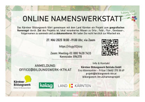Flurnamenprojekt - Onlinewerkstatt Spittal